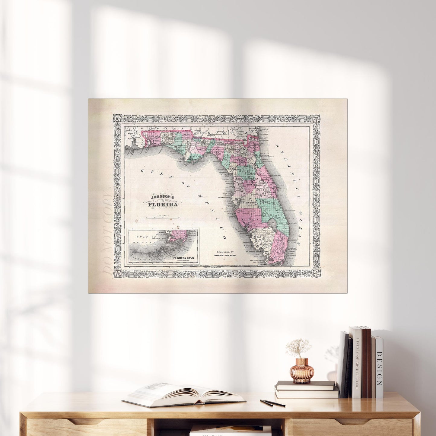 Map of Florida 1866