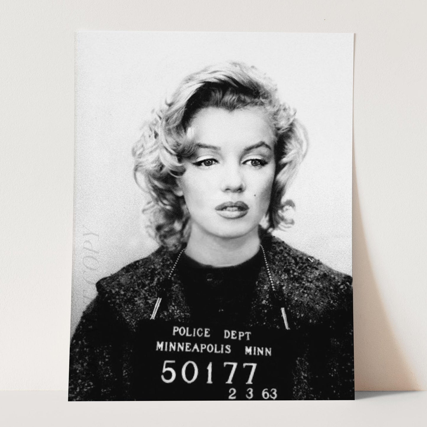 Marilyn Monroe Mug Shot