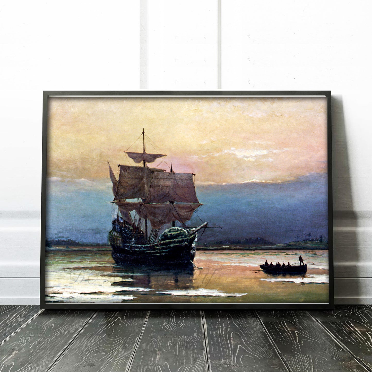 Mayflower in Plymouth Harbor by William Halsall