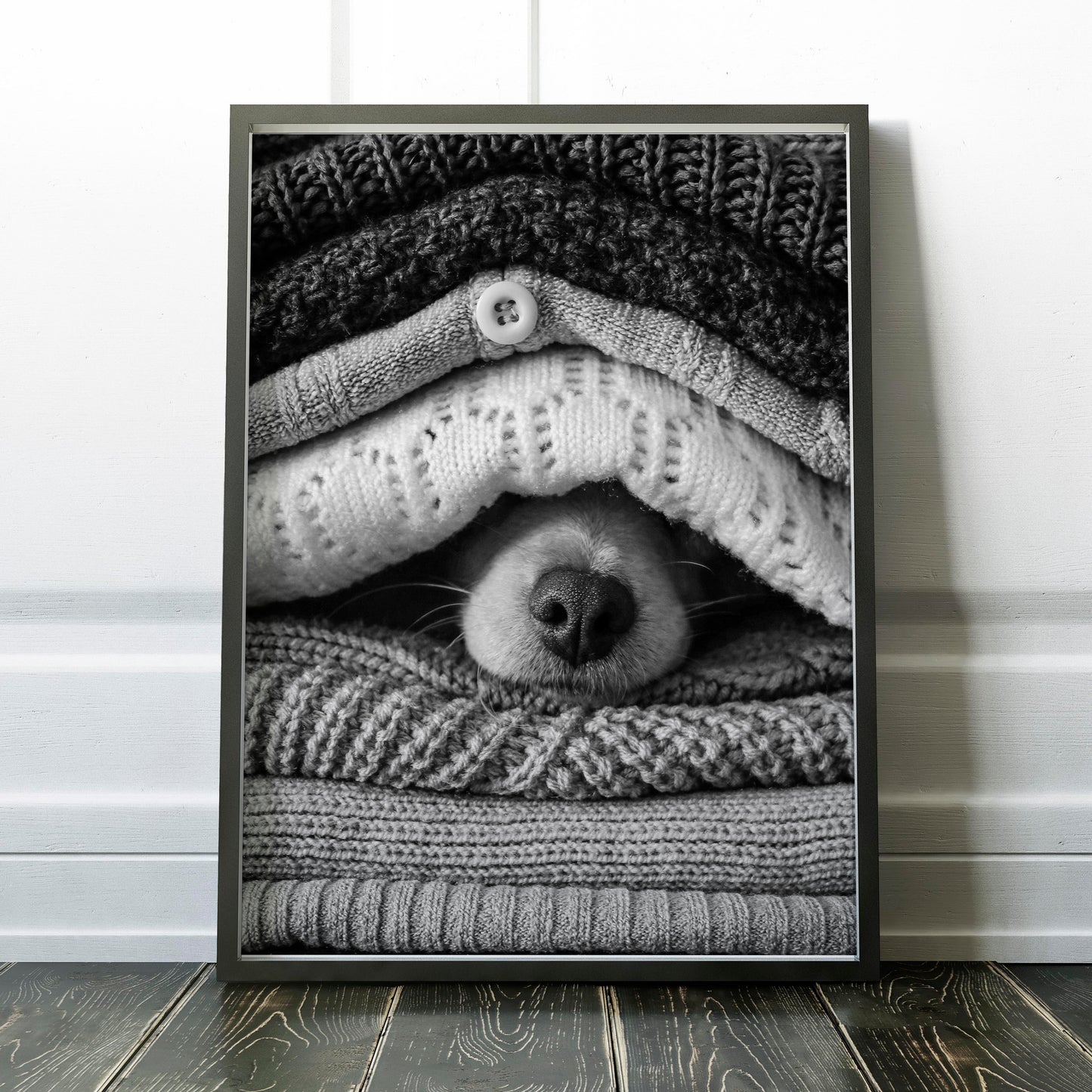 Noses Only Dog Hiding
