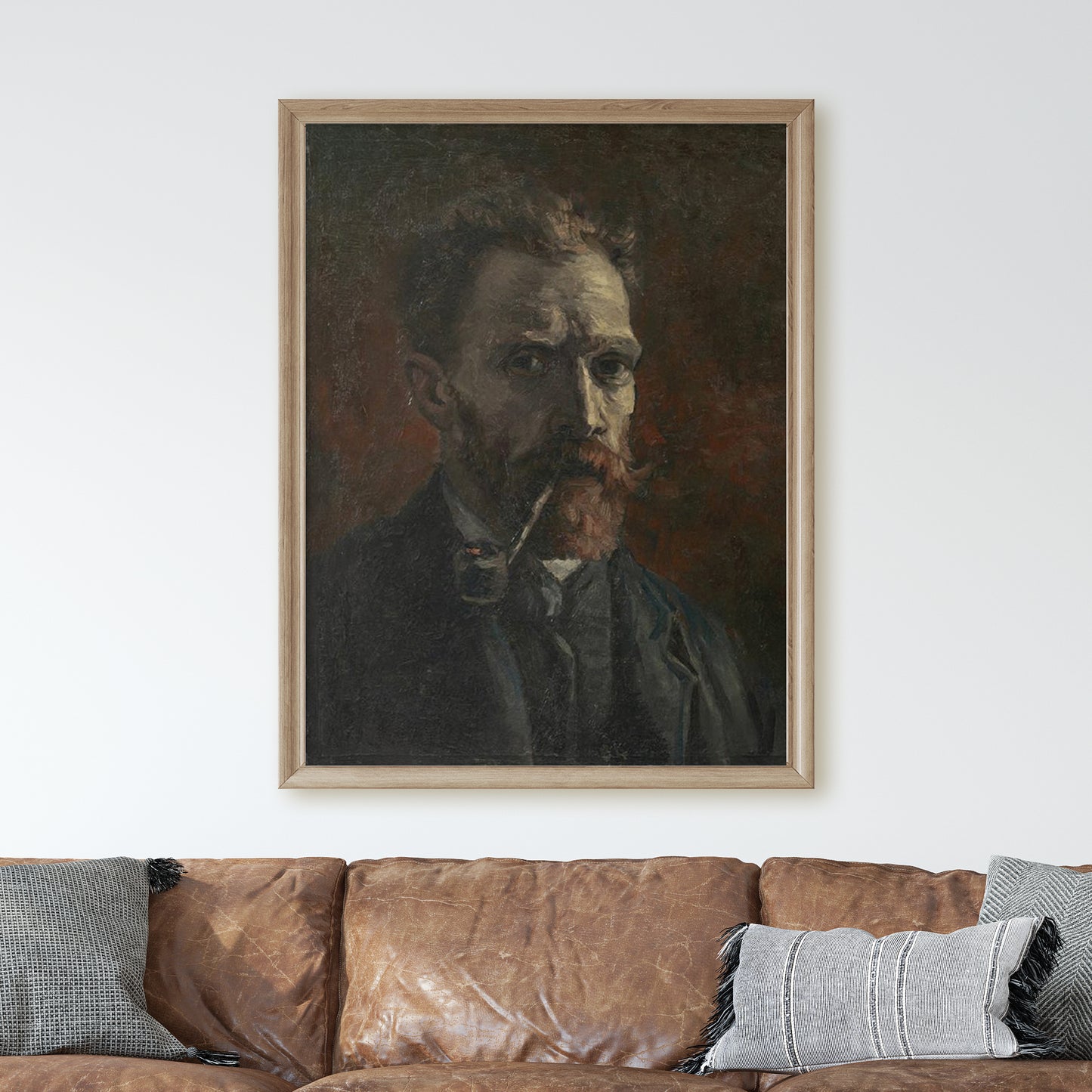 Self-Portrait with Pipe (1886) by Van Gogh