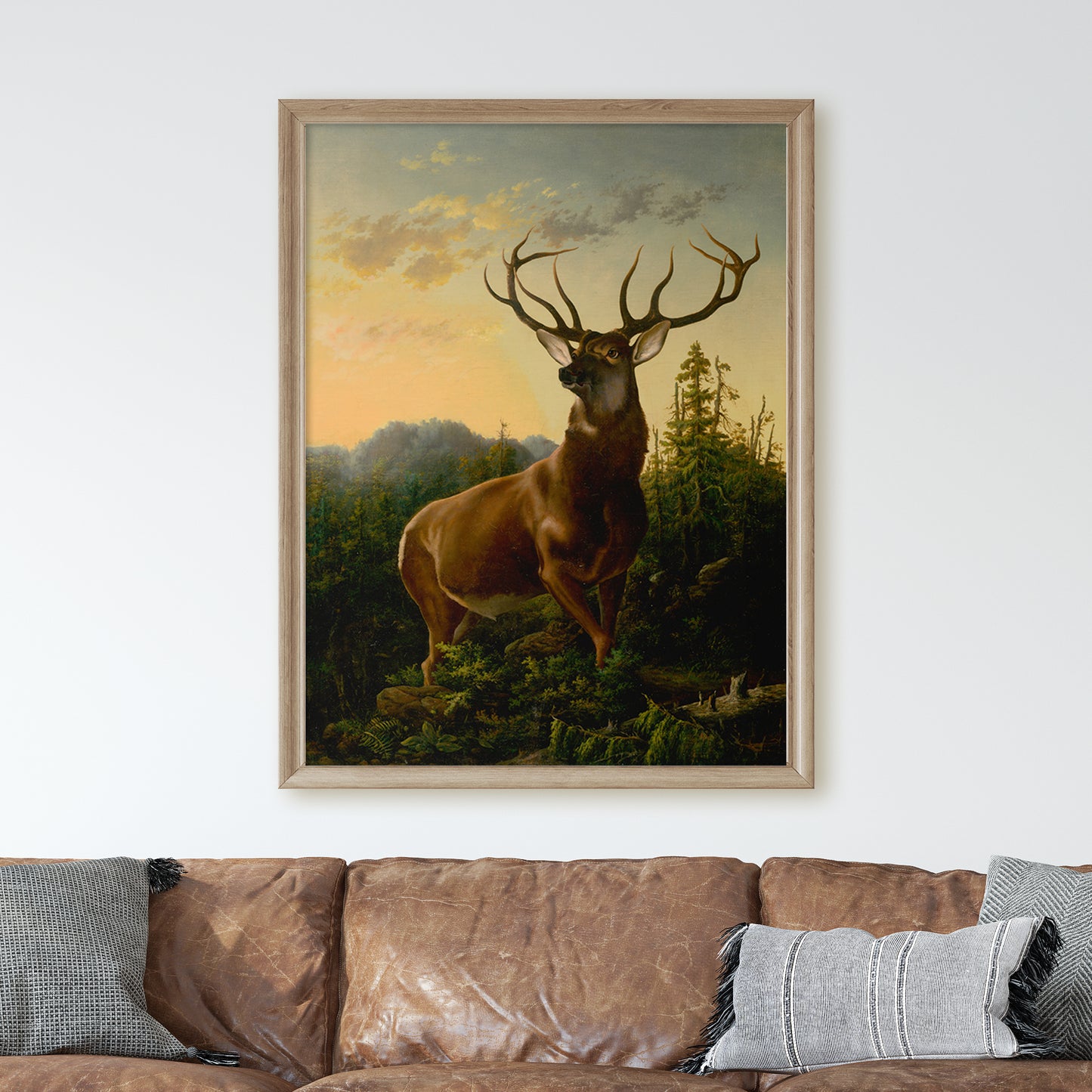Deer in Forest by Alexander Brodszky