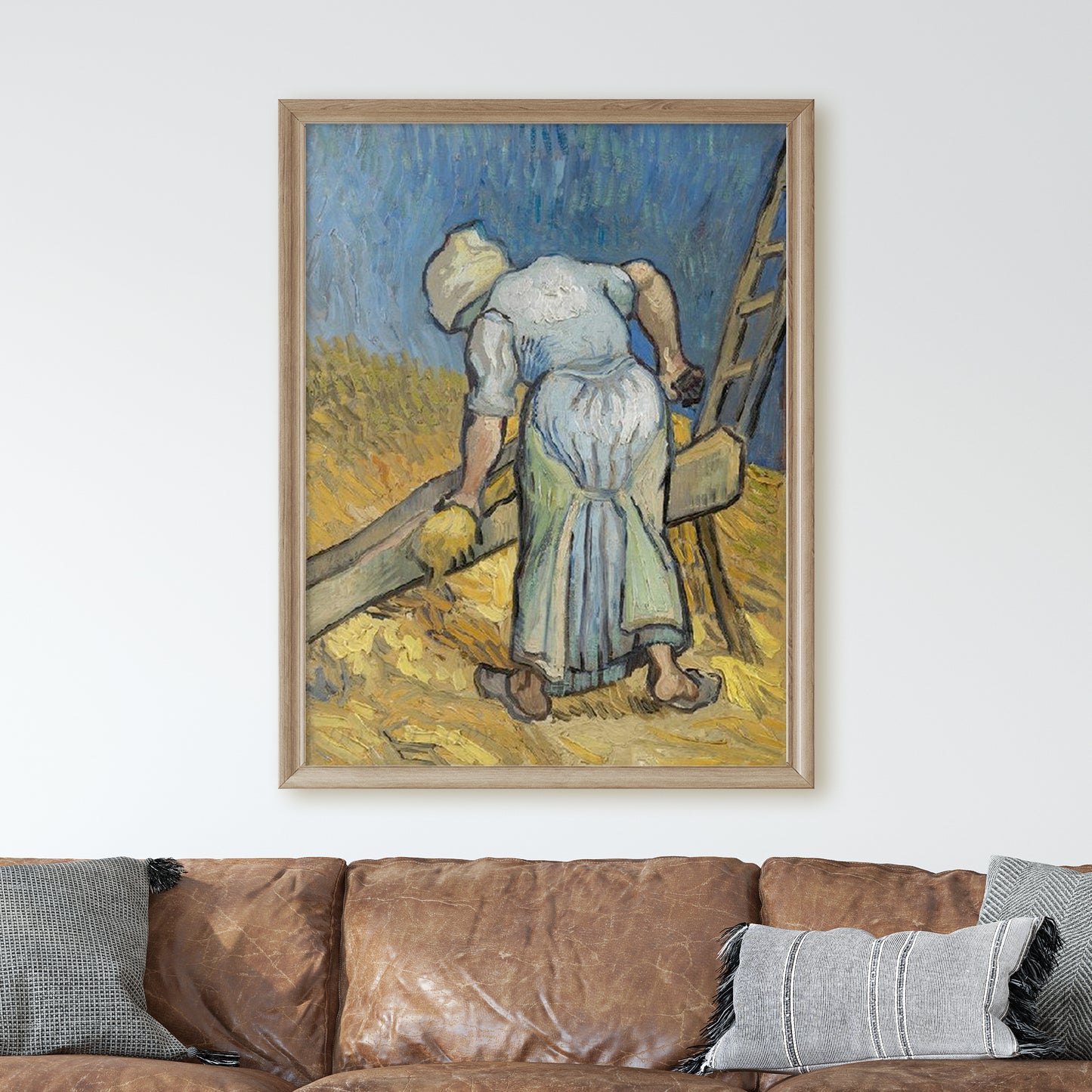 Peasant Woman Bruising Flax (1889) by Van Gogh