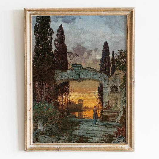 An Arcadian Landscape (1897) by Ferdinand Knab