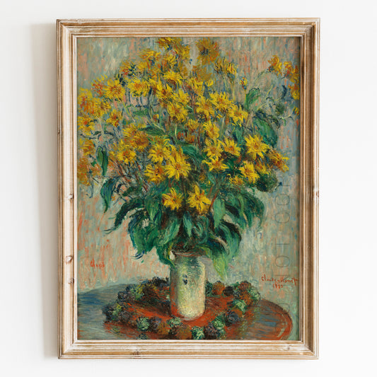 Jerusalem Artichoke Flowers (1880) by Claude Monet
