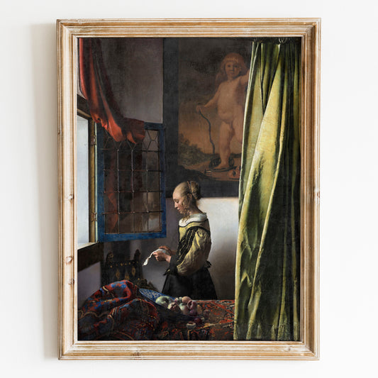 Girl Reading a Letter at an Open Window