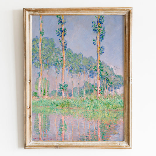 Poplars, Pink Effect (1891) by Claude Monet