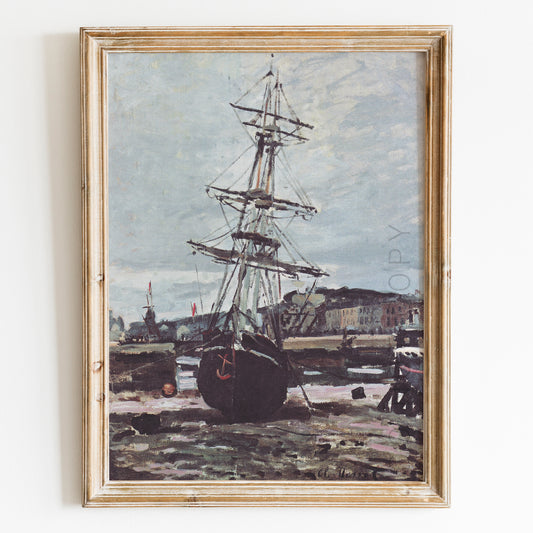 Gestrandetes Boot in Fecamp, 1868 by Claude Monet