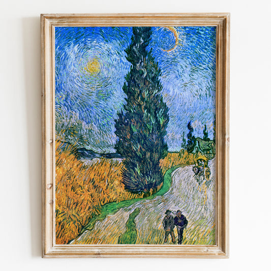 Road with Cypress and Star (1890) by Van Gogh