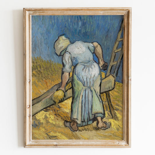 Peasant Woman Bruising Flax (1889) by Van Gogh