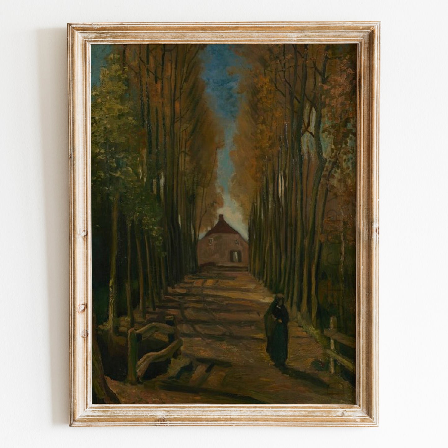 Avenue of Poplars in Autumn (1884) by Van Gogh