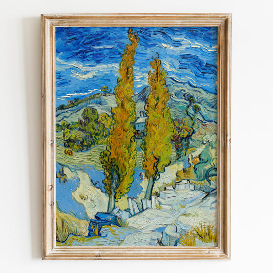 The Poplars at Saint-Rémy (1889) by Van Gogh