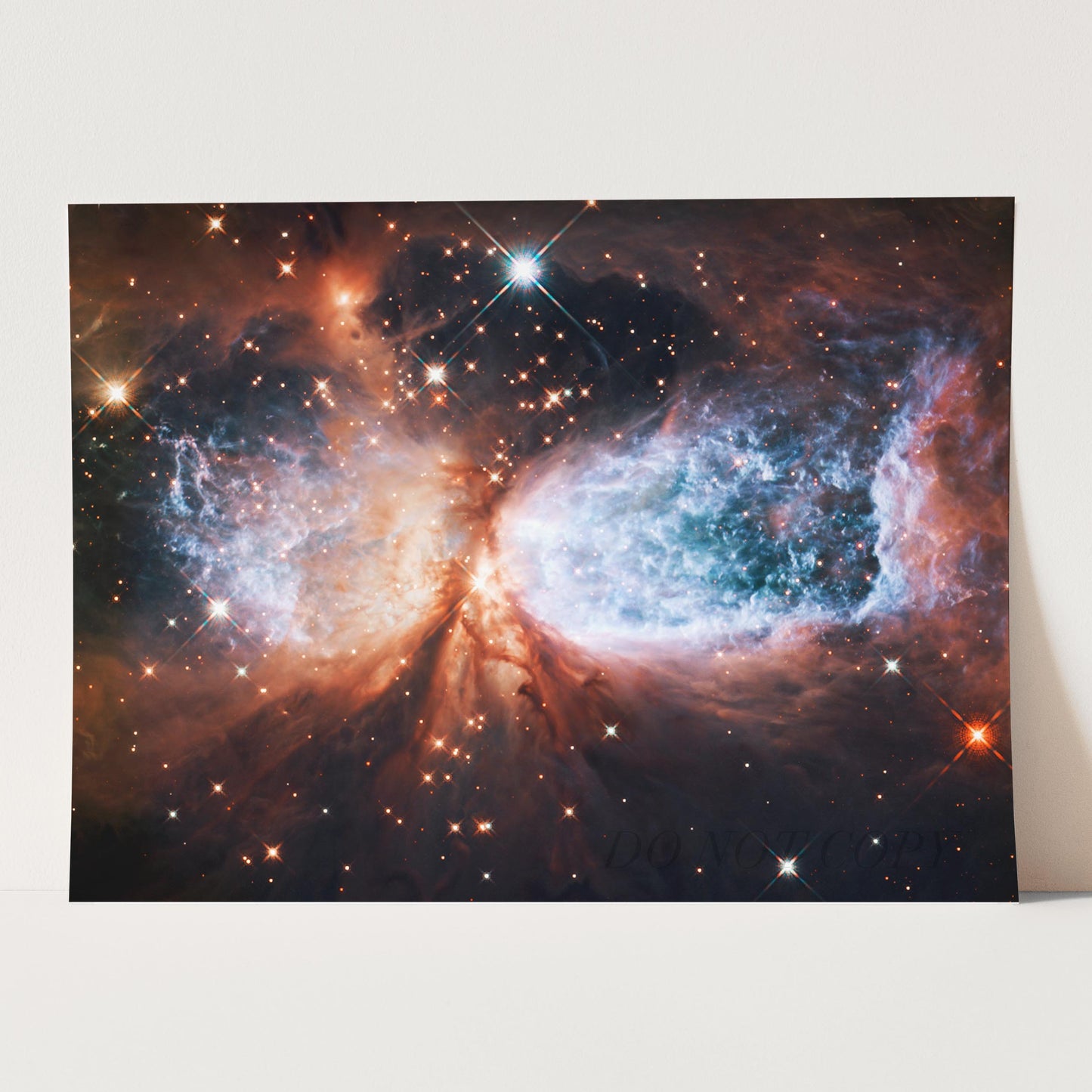 Celestial Snow Angel S106 Nebula (NASA Hubble Space Telescope)