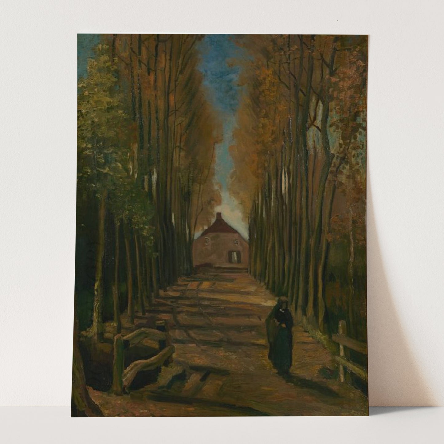 Avenue of Poplars in Autumn (1884) by Van Gogh