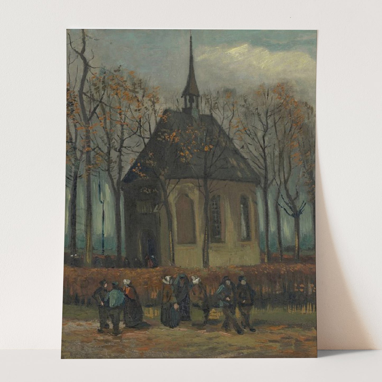 Congregation Leaving the Reformed Church in Nuenen (1884-1885) by Van Gogh