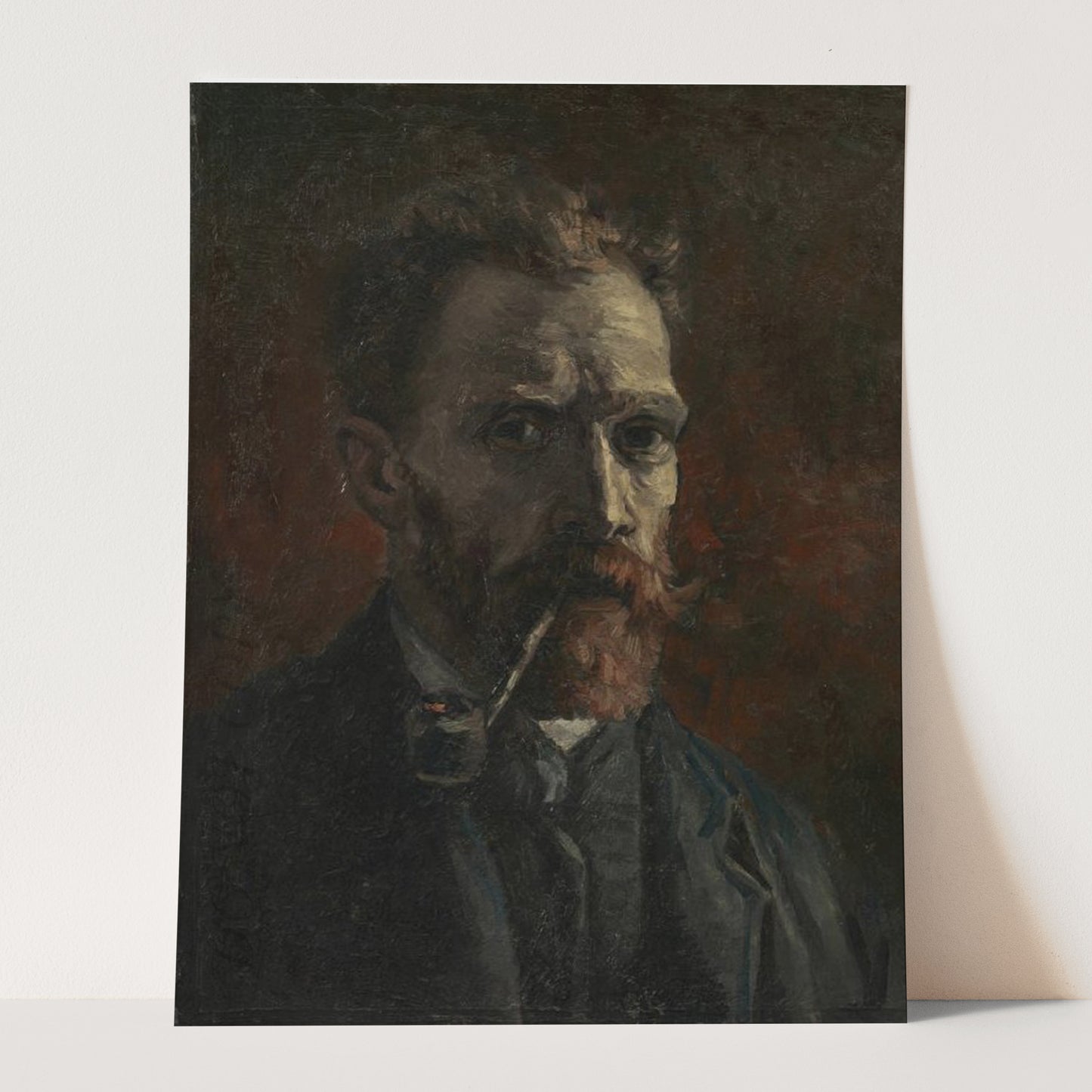 Self-Portrait with Pipe (1886) by Van Gogh