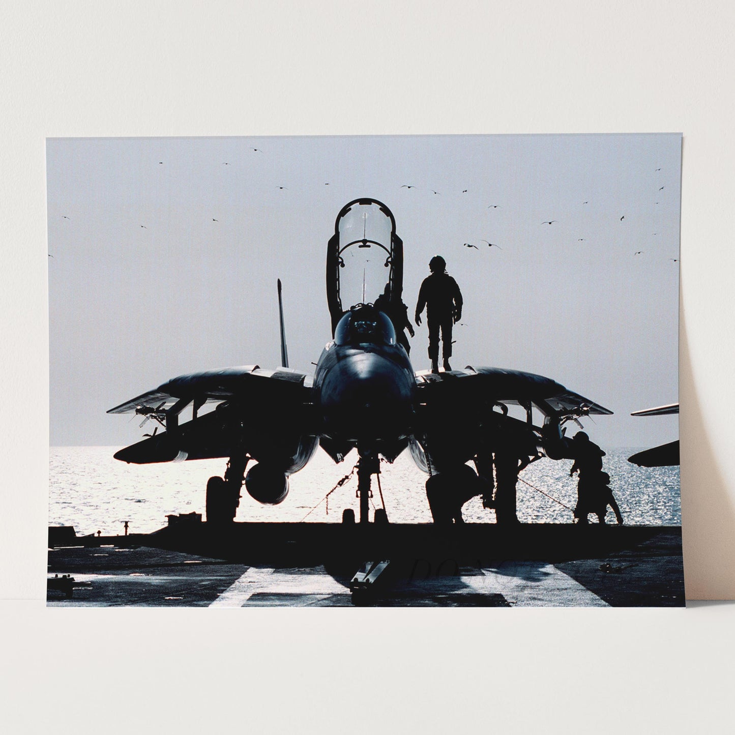 Pilots Prepares F-14 Airplane for Mission