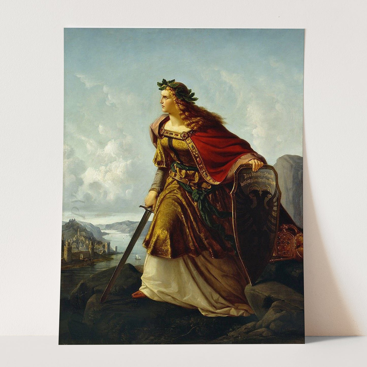 Germania on Watch on the Rhine (1860) by Lorenz Clasen