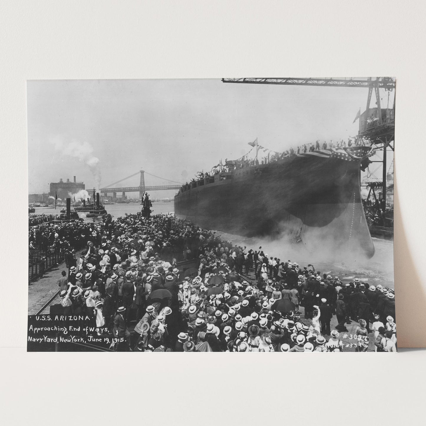 USS Arizona At Launch 1915