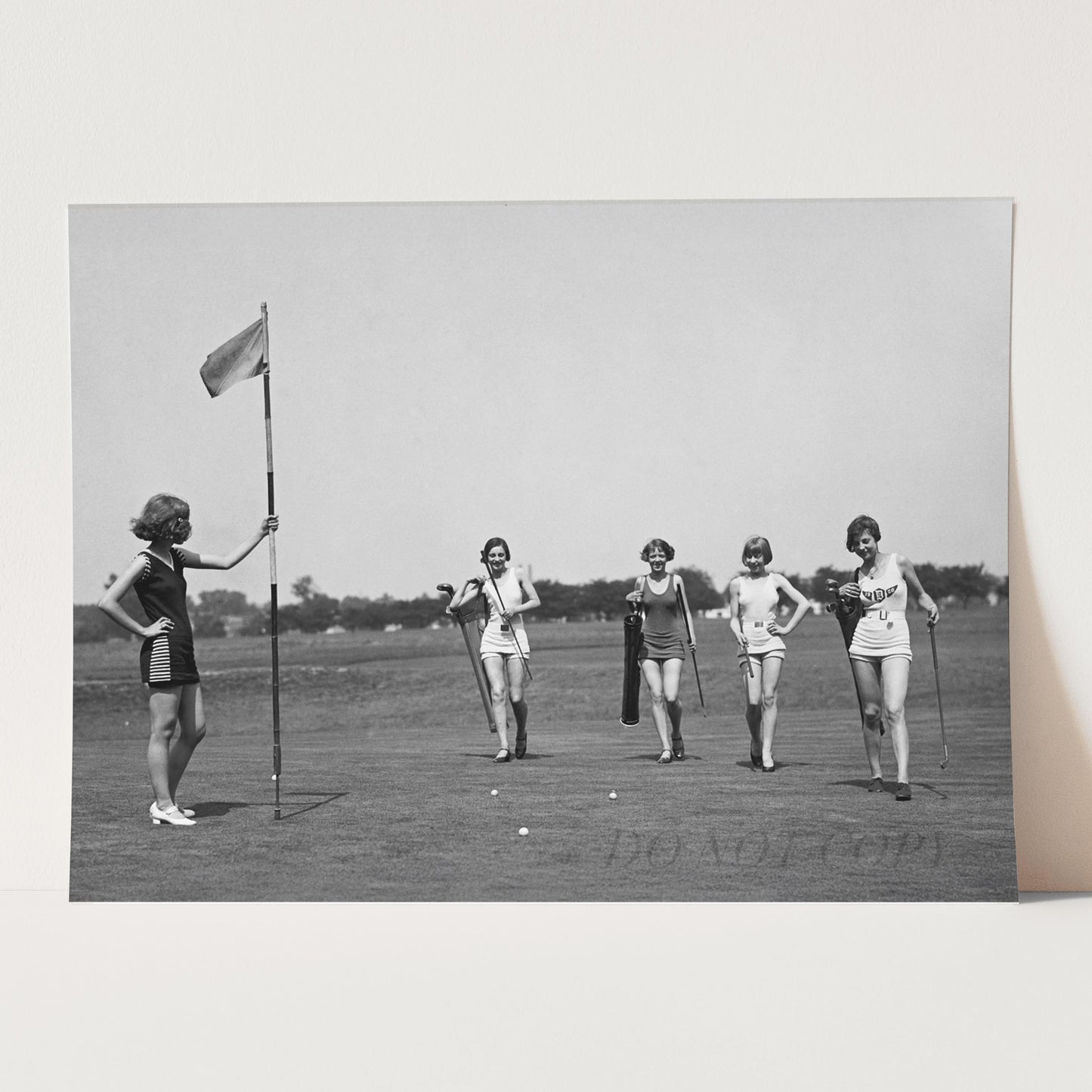 Girls Playing Golf Vintage Sports