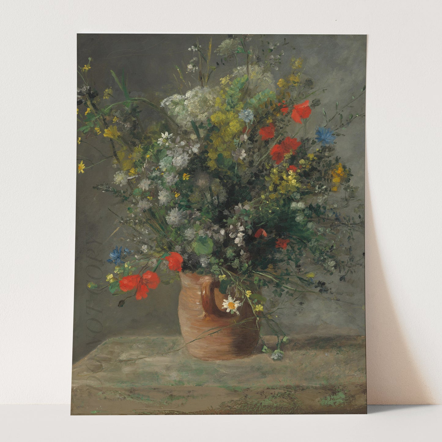 Flowers in a Vase (1866) by Renoir