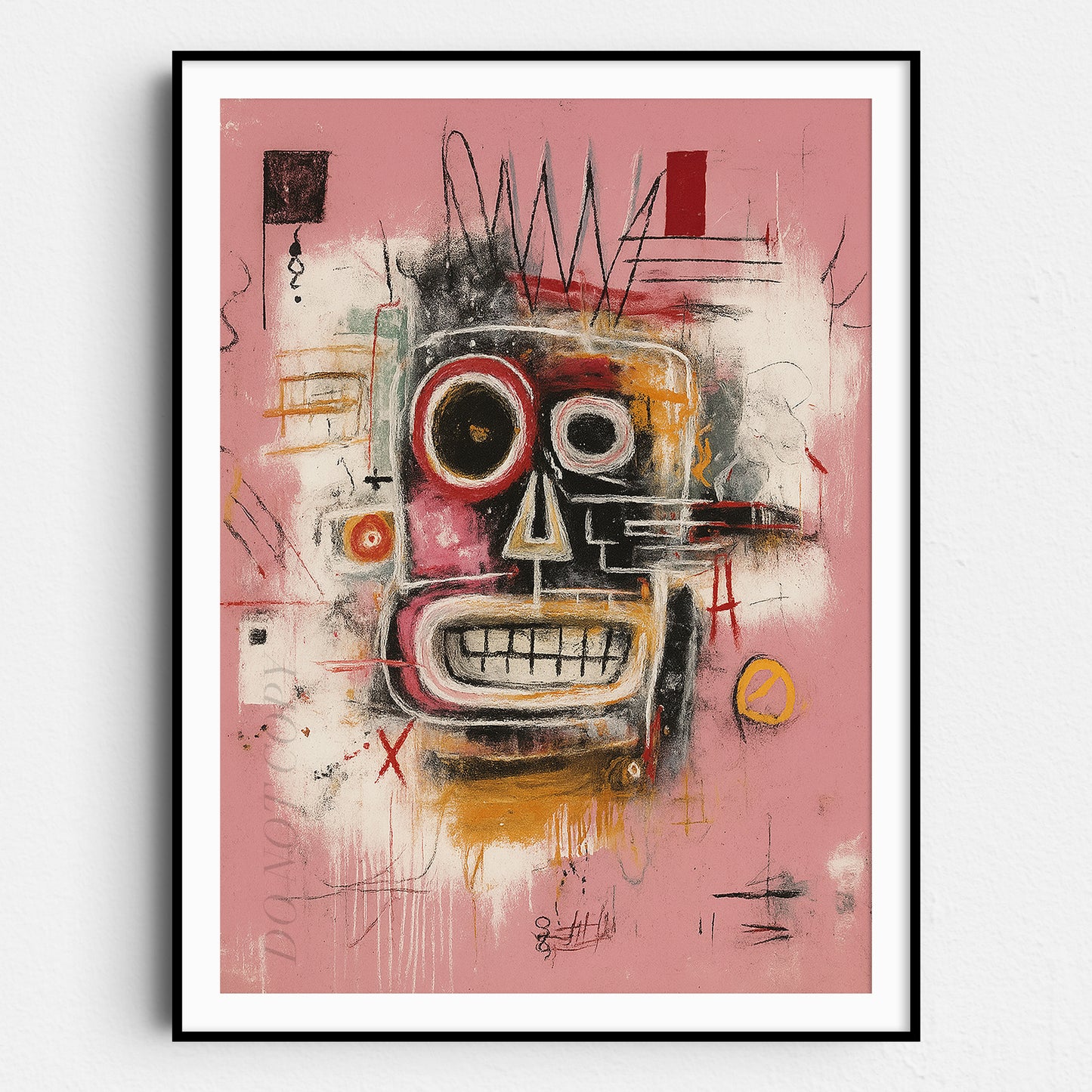 Pink Abstract Graffiti Street Art