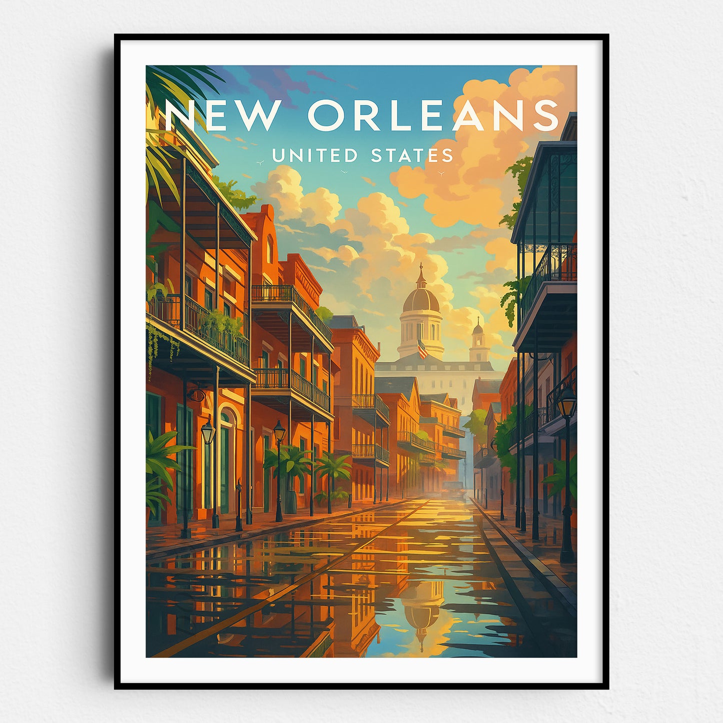 New Orleans Vintage Travel Poster