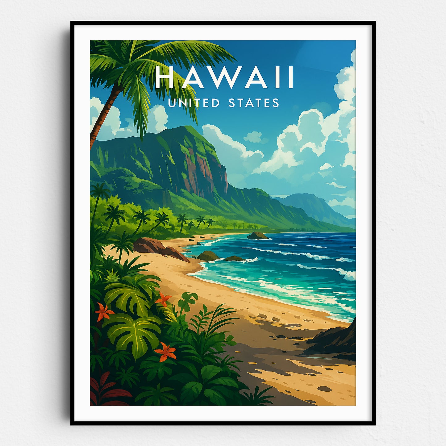 Hawaii Vintage Travel Poster