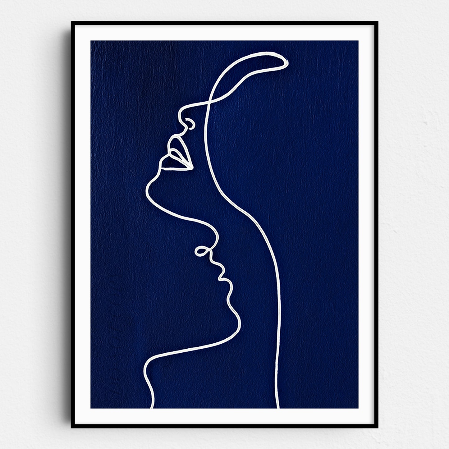 Side View of a Woman - Picasso Style Line Art