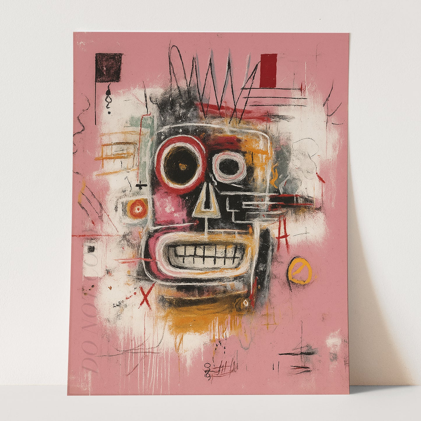 Pink Abstract Graffiti Street Art