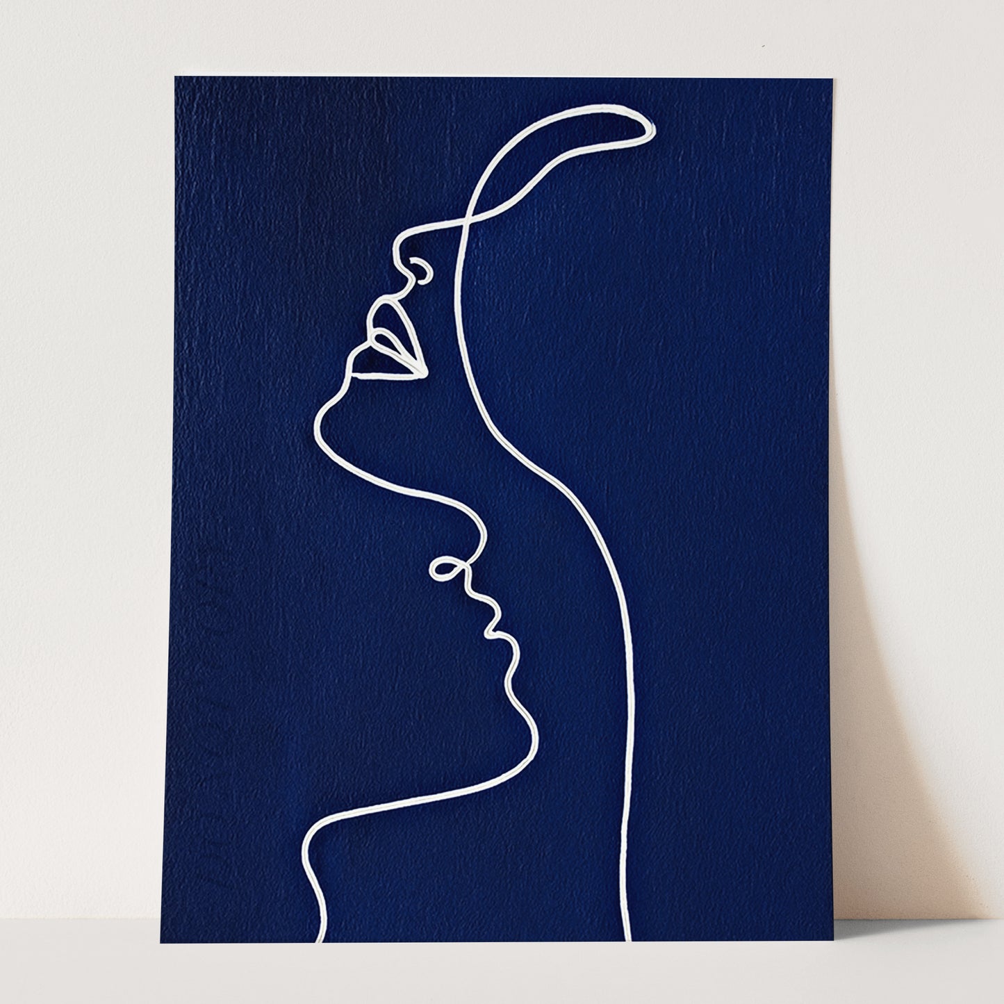 Side View of a Woman - Picasso Style Line Art