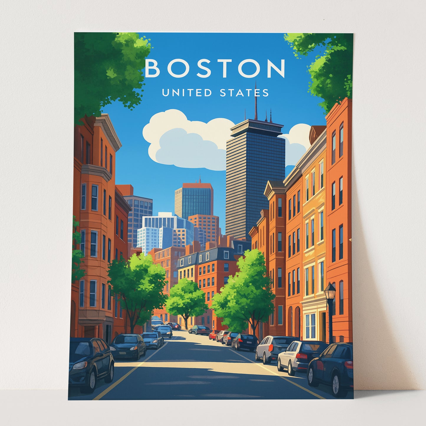 Boston Vintage Travel Poster