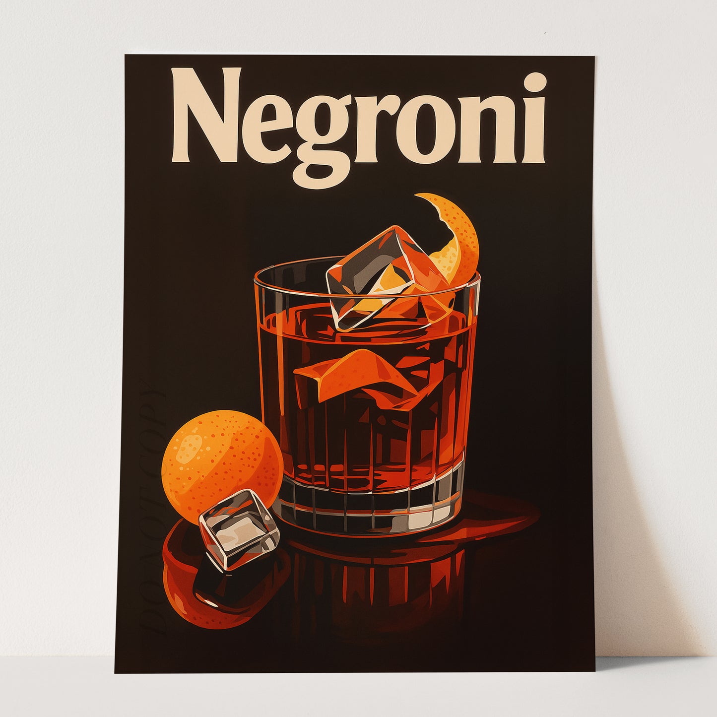 Negroni Vintage Drinks Poster