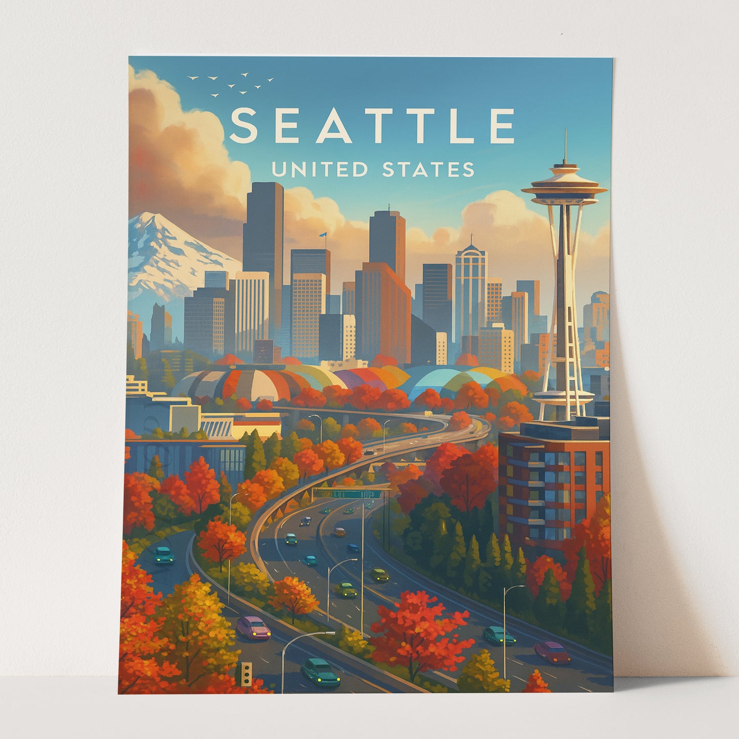 Seattle Vintage Travel Poster