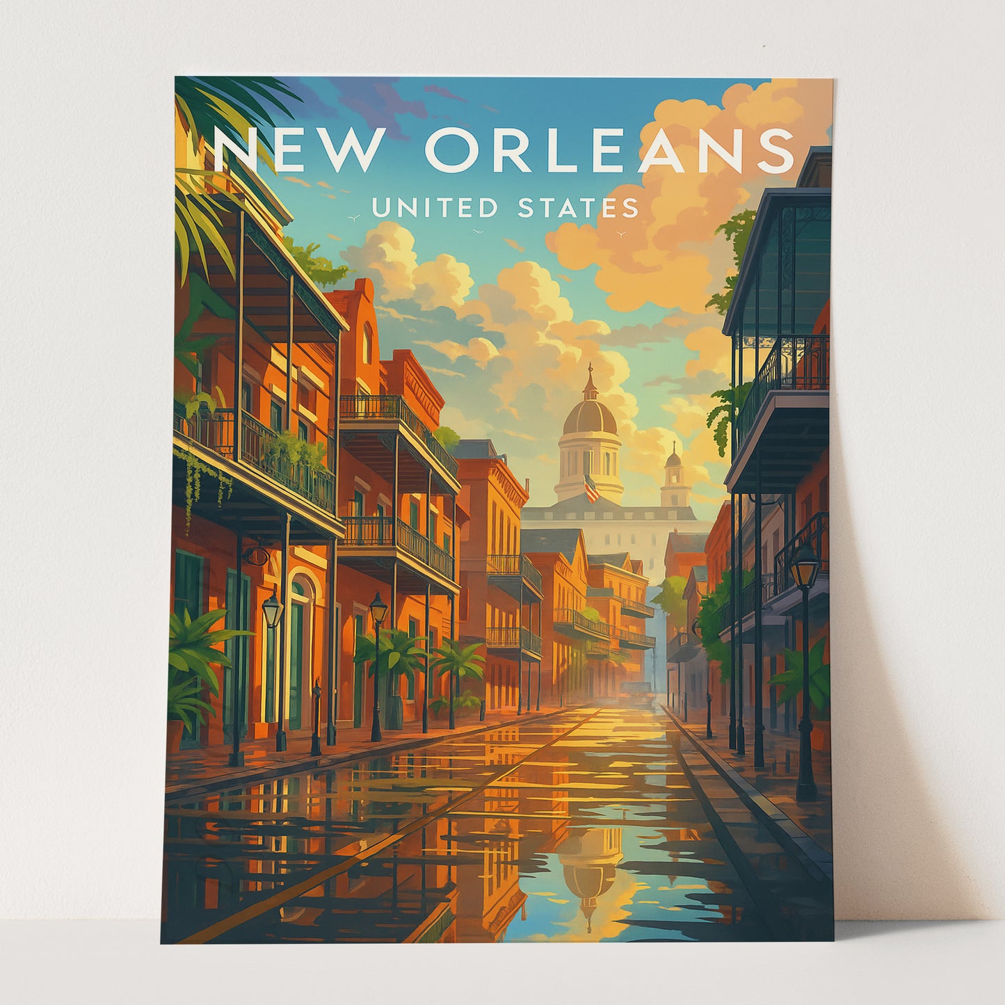 New Orleans Vintage Travel Poster