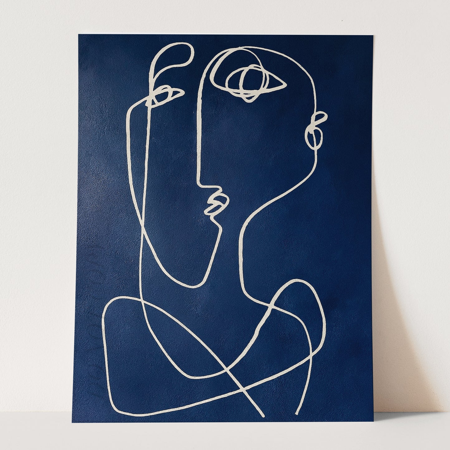 Woman Picasso Style Line Art