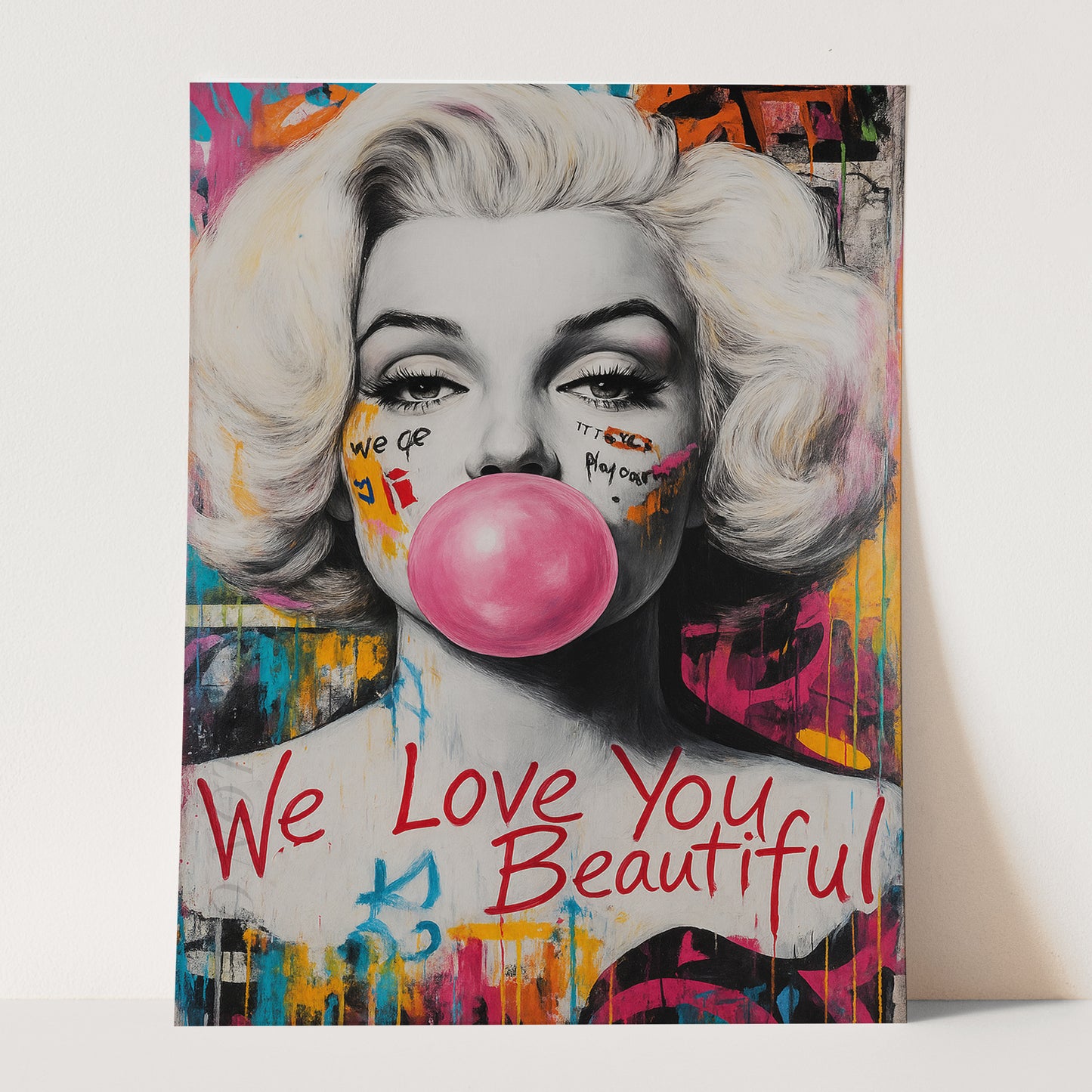 Marilyn Bubble Gum Girl - We Love You Beautiful