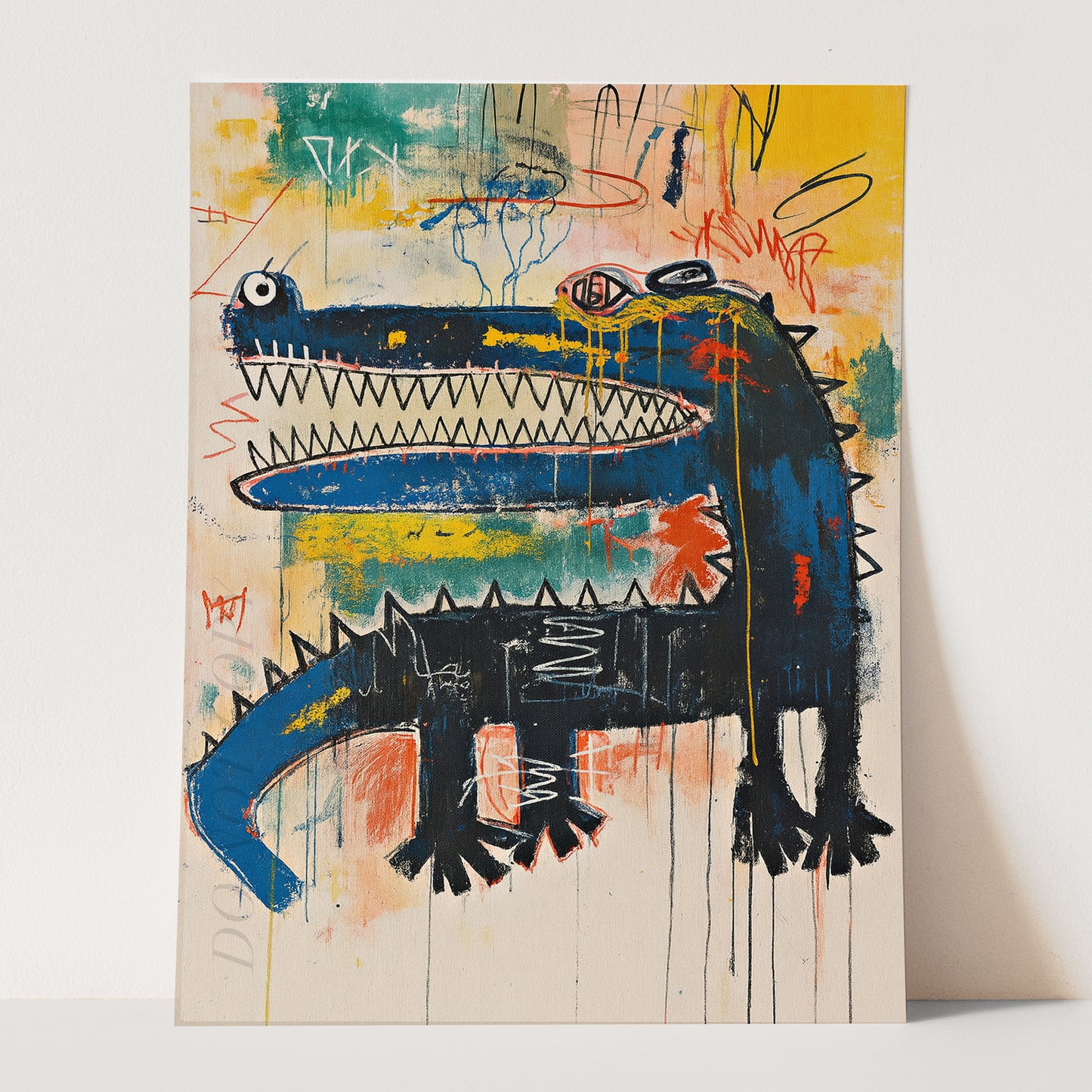 Crocodile Abstract Graffiti