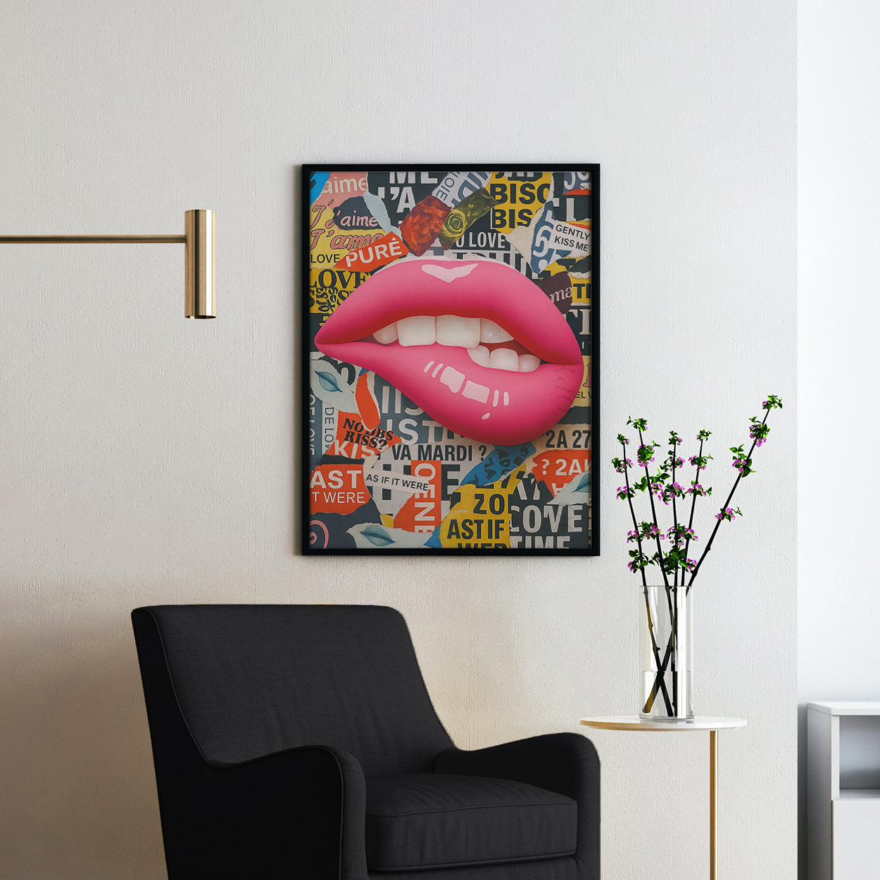 Pink Lips Graffiti