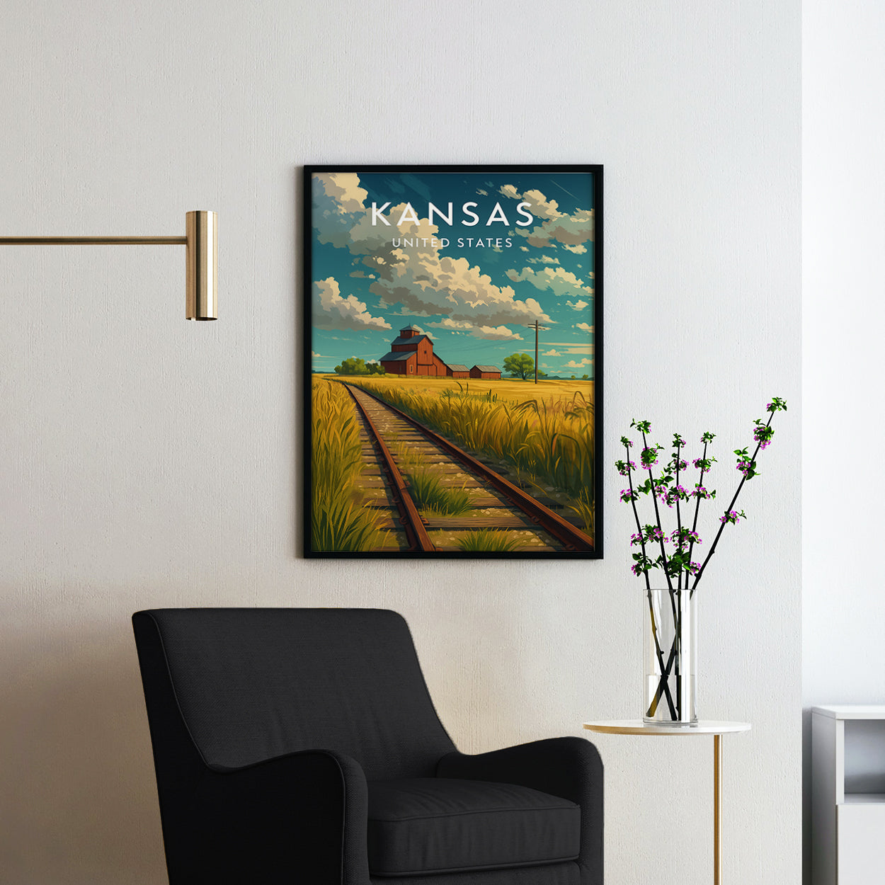Kansas Vintage Travel Poster
