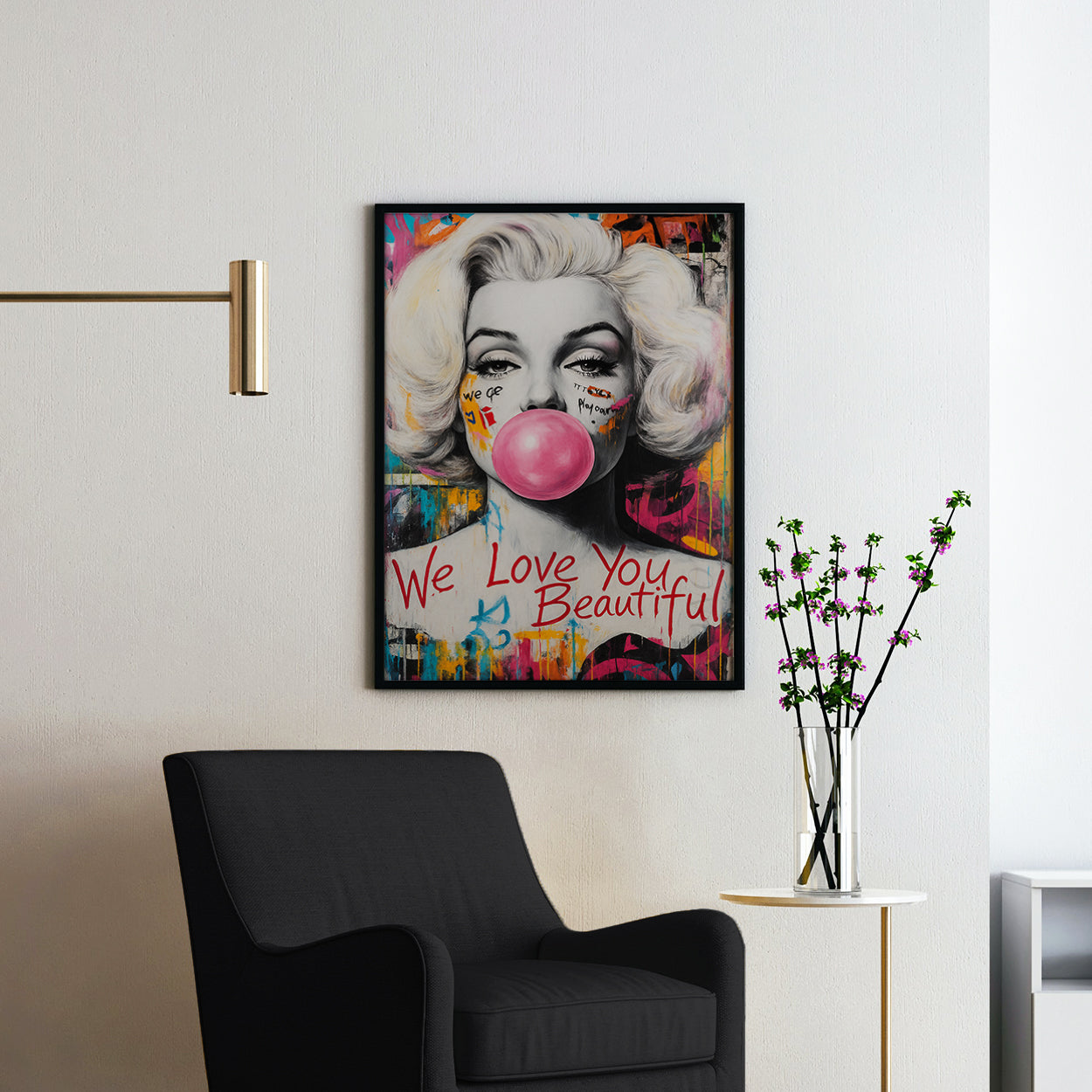 Marilyn Bubble Gum Girl - We Love You Beautiful