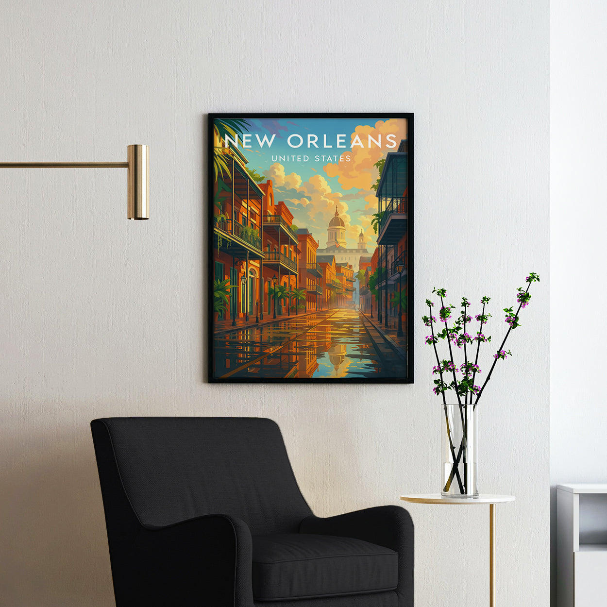 New Orleans Vintage Travel Poster
