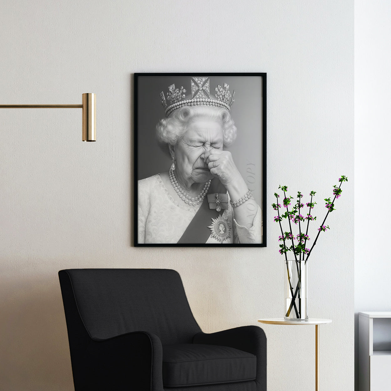 Queen Elizabeth Plugging Her Nose