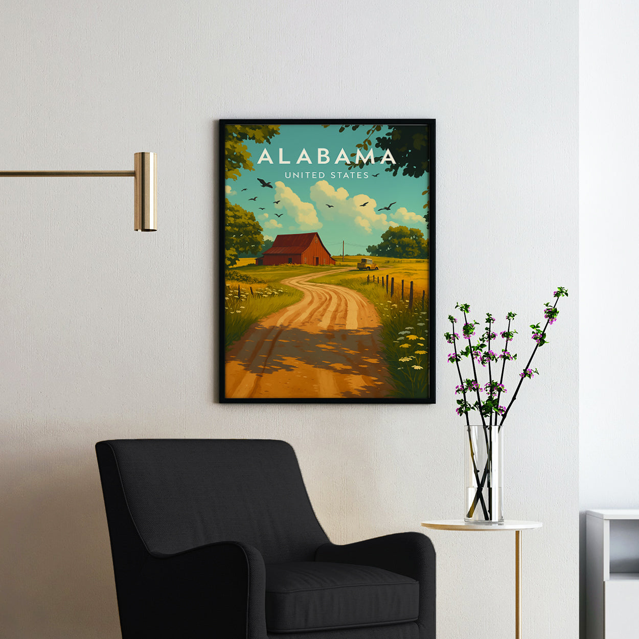 Alabama Vintage Travel Poster