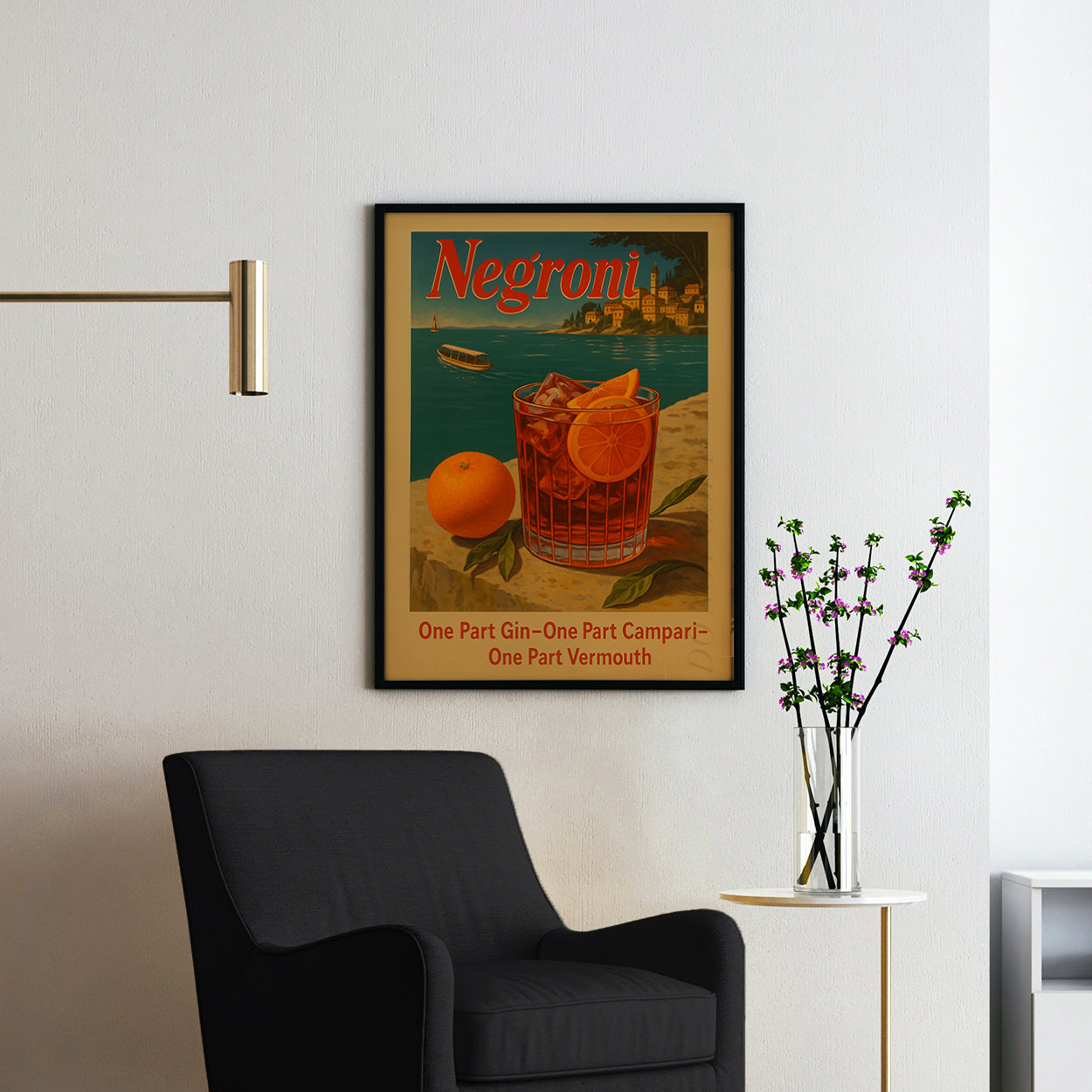 Negroni Vintage Drinking Poster