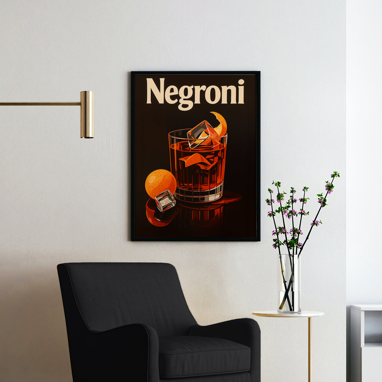 Negroni Vintage Drinks Poster