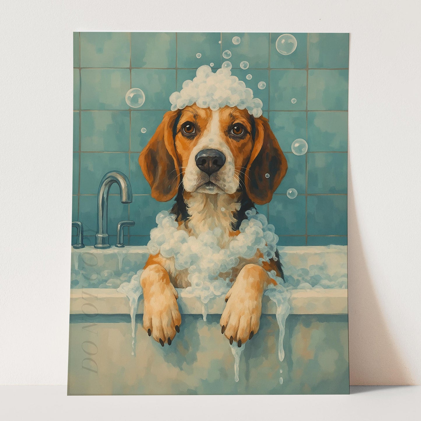 Beagle Dog Bathtub Bubble Bath