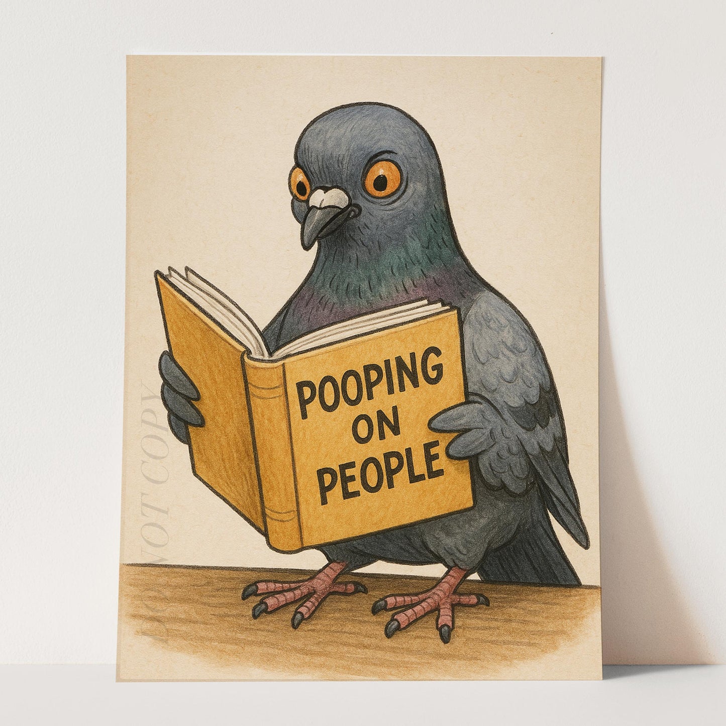 Pigeon Reading Pooping On People Book