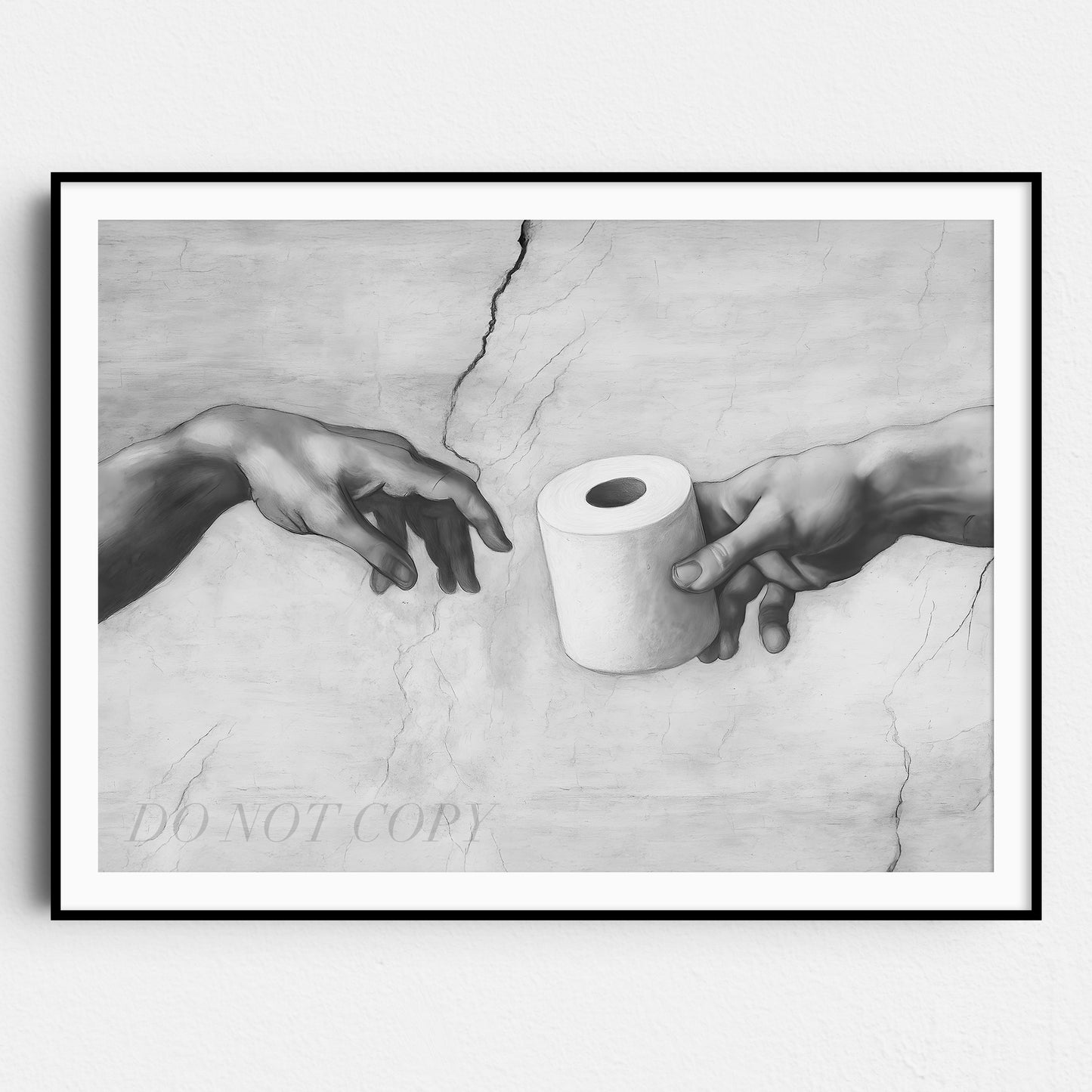 Hands of God and Adam Michelangelo Toilet Paper