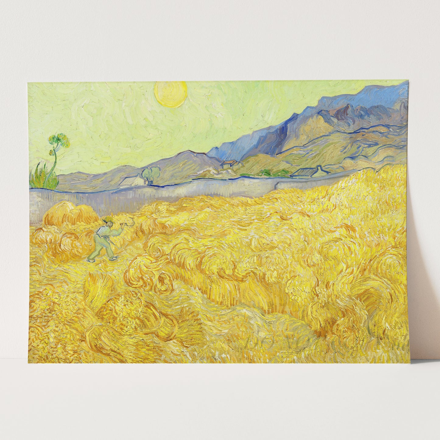 Wheatfield with a Reaper (1889) by Van Gogh